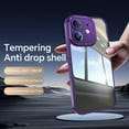 thumbnail image 3 of Strong Magnetic for iPhone 12 Phone Case, [Compatible with Magsafe][Anti Yellowing] [Camera Lens Protector]Slim Thin Shockproof Protective Cover Case for iPhone 12, Darkpurple, 3 of 5