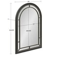 thumbnail image 6 of Kate and Laurel Audubon Farmhouse Wall Mirror, 24 x 36, Black, Modern Arched Mirror for Wall, 6 of 8
