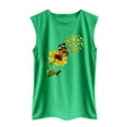 thumbnail image 6 of Aoochasliy Tank Tops for Women Tank Tops For Women Summer Thin Daisy Sunflower Print Short Sleeve Sleeveless Vest Casual Loose Pullover Tunic Tees, 6 of 6