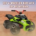 thumbnail image 6 of EastVita 12V 3 Wheeler Ride on ATV Electric Motorcycle, Battery Powered Electric Vehicle w/LED Lights, High & Low Speed, Horn, Music, USB, Treaded Tires, Ride on Car, 6 of 9