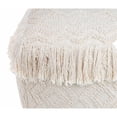 thumbnail image 4 of TOV Furniture Inca 18"H Traditional Style Cotton Fabric Pouf in Cream, 4 of 5