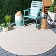thumbnail image 2 of SAFAVIEH Lakeside Zander Solid Indoor/Outdoor Area Rug, Beige, 6'7" x 6'7" Round, 2 of 7