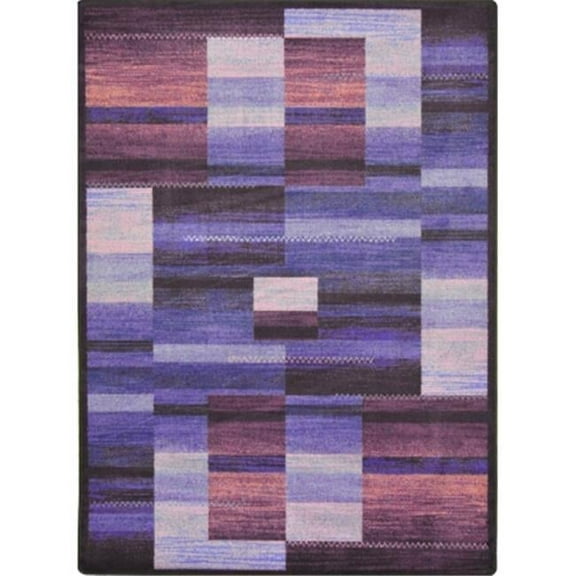 Kid Essentials Boomblox Rectangle Teen Area Rugs  02 Purple - 5 ft. 4 in. x 7 ft. 8 in.