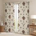 thumbnail image 2 of Manfei Western Bohemian Aztec Black Out Curtains for Female, Vintage Sheep Skeleton Curtains Pack of 2 (42x63 Each), Beige Hippie Triangle Bedroom Curtains, Window Curtains Decor, 2 of 6