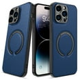 thumbnail image 2 of Elegant Choise Case for iPhone 14 Pro Max/14 Pro/14 Plus/14 Mag safe Magnetic Leather Phone Cover, Blue, 2 of 4