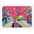 thumbnail image 1 of Fine Art Bath Mat, Funky Digital Paint Streets Sketch Style Unusual Trees Grunge Outside Urban Design, Plush Bathroom Decor Mat with Non Slip Backing, 29.5" X 17.5", Multicolor, by Ambesonne, 1 of 2