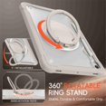 thumbnail image 4 of Case for Samsung Galaxy Tab S11 2025 Handle Protective Cover 360 Rotating Ring Stand, Shockproof Dropproof Case for Kids Kickstand & Pencil Holder & Shoulder Strap,Khaki,For Galaxy Tab S11, 4 of 10