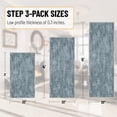 thumbnail image 2 of Ottomanson 3-Piece Kitchen Rug Set, Non-Slip Washable Hallway Runner & Floor Mat for Bathroom 22.5" x 36" + 22.5" x 48" + 22.5" x 60" Solid Greyish Blue, 2 of 5
