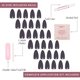 thumbnail image 4 of Press On Nails, glamnetic, gris ceniza opaco, corto, almendra, 4 of 6