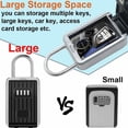 thumbnail image 2 of Wall mounted key box with digital code xl size black outdoor safe, 2 of 4