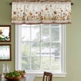 thumbnail image 3 of 2 Pack Vintage Floral Valances for Windows Bedroom Living Room Window Treatments, Elegant Pastoral Flowers Retro Art Rod Pocket Valance Drapes Short Kitchen Curtains Over Sink 42"x18", 3 of 8