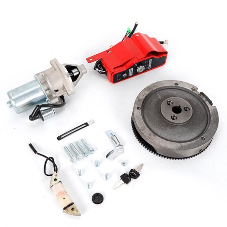 Fichiouy Electric Engine Starter Motor Flywheel Kit for HONDA GX340 11HP HONDA GX390 13HP