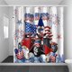 thumbnail image 4 of Cortina de ducha para el Día de la Independencia, decoración navideña, cortina de ducha para el hogar, baño, separación de ropa seca y húmeda, cortina de ducha impermeable., 4 of 6