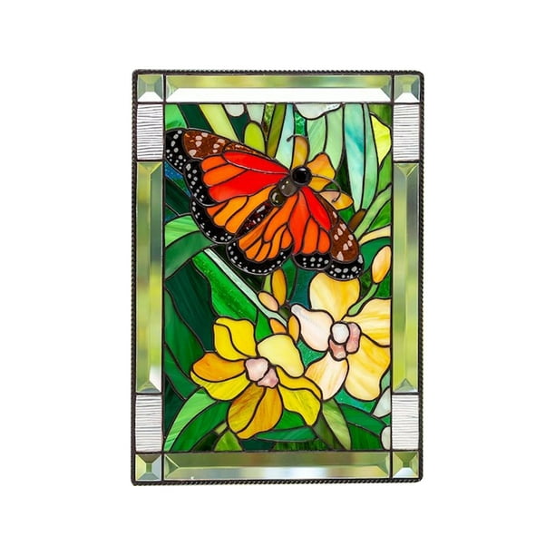 Colgante cardinal de la ventana de cristal del panel del vitral para la decoración de la pared