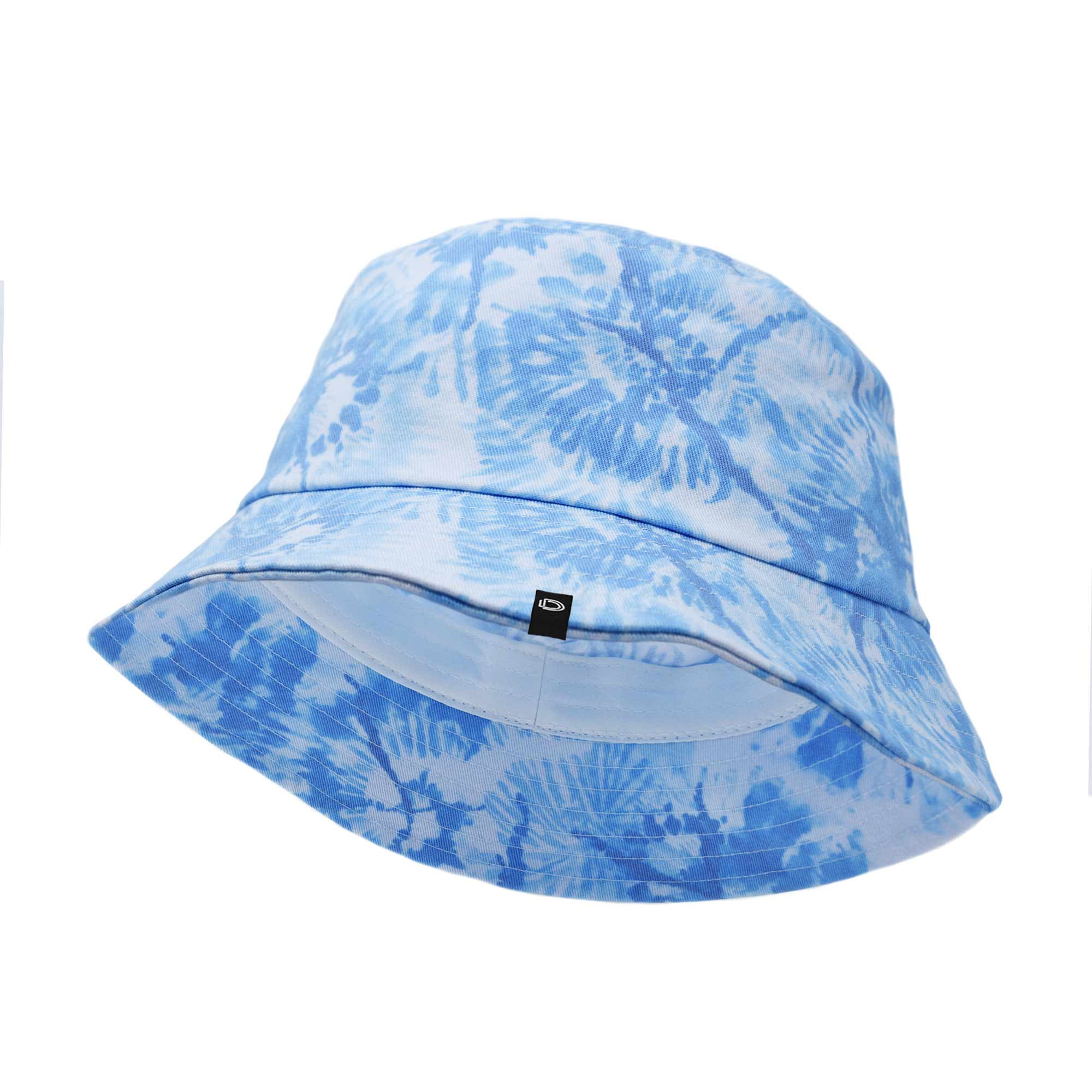 DALIX Tie Dye 100% Cotton Unisex Outdoor Summer Bucket Hat in Blue - Extra  Large