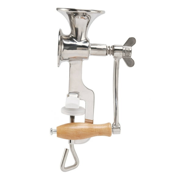 Full Stainless Steel Classical Kitchen Tool Manual Poppy Mill Grain Seeds Mill Hand Operated Nut Grinder And Spice Grinder,1 * Grinder,Silver
