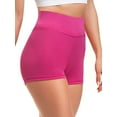 thumbnail image 7 of Womens Stretch Solid Athletic Shorts High Waist Yoga Shorts Sexy Stretch Ruched Hot Shorts, 7 of 7