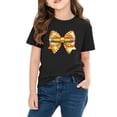 thumbnail image 4 of Juslio Girls Bow Shirts Breathable Crew Neck Casual, Short Sleeved Tops Comfortable T Shirts Sizes 2-18, 4 of 9