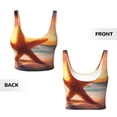 thumbnail image 6 of Uemuo Starfish Sunset Sea Beach Pattern Women's Sports Bra - High Impact Support, Breathable, and Comfortable Athletic Bra for Running, Yoga, and Workouts, 6 of 9