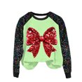 thumbnail image 1 of Pisexur Chandails de Noël pour Femmes Mode des Fêtes Nœud Rouge Graphique Chandail de Noël à Enfiler Hauts Décontractés Manches Longues Col Rond Chandails Amples Confortables Chandails d'Automne pour Femmes, 1 of 3