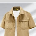 thumbnail image 3 of LIaqionyy Big and Tall Shirts for Men Short Sleeve Button down Casual Breathable Hiking Summer Tees Shirt with Pocket, 3 of 6