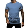 thumbnail image 1 of DPTALR T-Shirts Vintage Unis à Manches Courtes pour Hommes, 1 of 9
