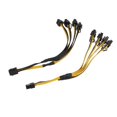 thumbnail image 3 of Cable divisor de alimentación shaofei para tarjeta gráfica GPU 2 unidades PCI-E 6 pines a 4 PCIE 6+2 pines negro y amarillo, 3 of 5