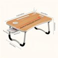 thumbnail image 3 of Oversized Portable Laptop Nightstand - Versatile Tray with Cup Holder, Drawer, USB & Lamp - Ideal for Bed, Sofa, Floor Eating, Reading & Writing - Stable, Durable & Foldable, 3 of 10