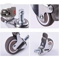 thumbnail image 2 of Gamvdout Plate Casters 4X Office Chair Moving Caster Wheels Trolley Furniture Replacement Castors Wheels Heavy Duty Castor Wheels 360° Swivel Rubber Caster Wheels Standard Stem Caster, 2 of 9