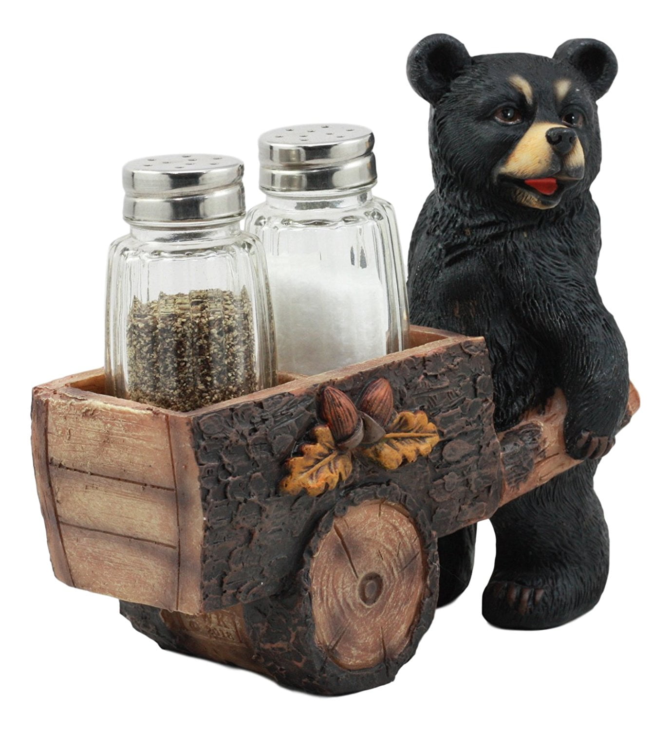 and Mrs Mr Polar Bear 3 inch Ceramic Stoneware Salt and Pepper Shaker Set