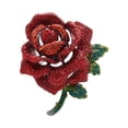 thumbnail image 3 of Broche de rosa, Pin para solapa con insignia, decoración romántica, broche de diamantes de imitación, broche del Día de San Valentín para cóctel, aniv, 3 of 8