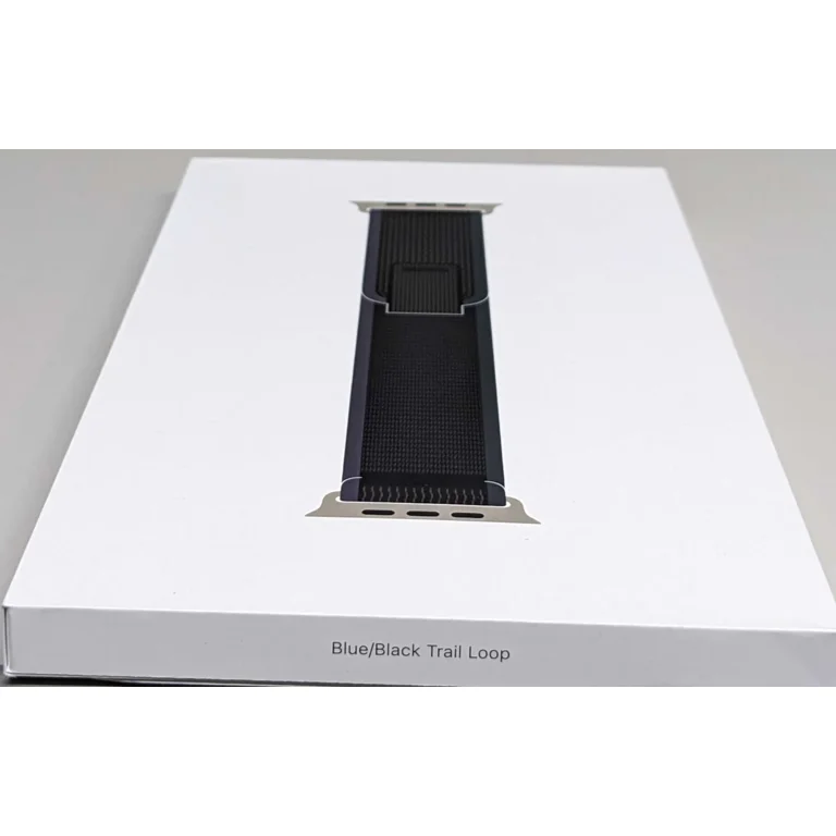 Genuine Apple Watch Band Trail Loop (49mm) Blue/Black S/M (Fits 130-180mm wrist)