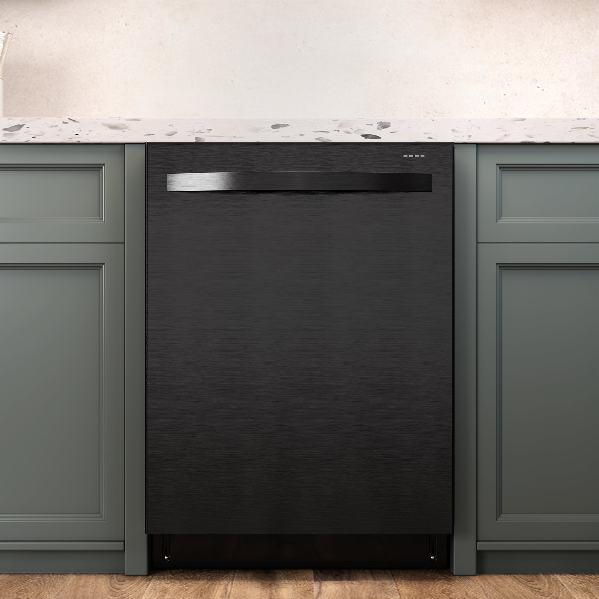 Cozy Home 24" Built-in Dishwasher, Stainless Steel Dish Washer Machine with Large 14-16 Place Settings, 8 Wash Cycles, Energy Star, Black
