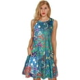 thumbnail image 2 of Women's Summer Dresses 2024 Beach Casual Sleeveless Floral Print Tank Loose Sundress with Pocket, 2 of 6