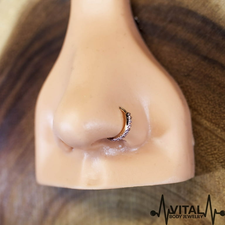 Nose ring with gem deals