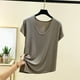 thumbnail image 3 of Camiseta de Manga Corta con Cuello en V, Primavera Verano, 3 of 3