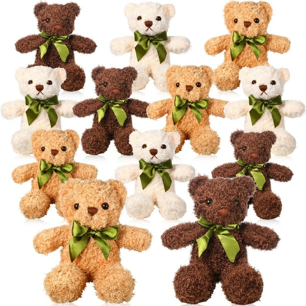 12 ositos de peluche HyDren de 25 cm para regalos de Navidad
