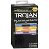 Trojan Platinum Pack 10 Latex Condoms Lubricated - 10 ct, Pack of 3