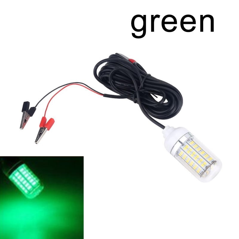 12V 15W Underwater Fishing Attract Light LED Lamp Fish Finding System Light Q4X0 