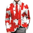 thumbnail image 4 of WILLBEST Men's Casual Suit Jacket with Canadian Maple Lightweight Comfortable Stylish for Spring Summer Fall Daily Wear L c-Red, 4 of 5