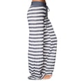 thumbnail image 3 of Uhndy Women's Elastic High Waist Stripes Pants Casual Plus Size Pants Wide Leg Loose Trousers Lace Up Drawstring Long Womens Activewear Pants Leggings stripe S, 3 of 3