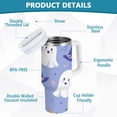 thumbnail image 2 of Yayeee 30oz Stainless Steel Tumbler with Straw and Handle Double-Wall Insulated Travel Water Bottle, Blue Halloween, 2 of 8