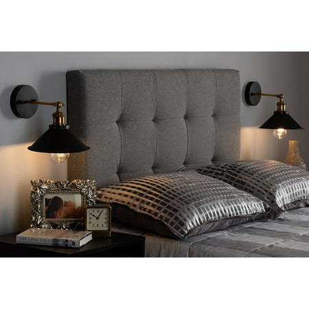 Black Wall Lamp - Baxton Studio Faas Vintage Farmhouse 2-Piece Black Metal Wall Sconce Lamp Set