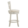 thumbnail image 6 of Weston Home Shapel Lattice Back 24"H Swivel Counter Height Stool, Antique White Finish, Beige Linen, 6 of 7