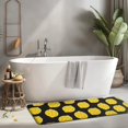 thumbnail image 2 of Yellow Lemon Fruit Dots Black Pattern Kitchen Rug Mat,Kitchen Runner Rugs Non Skid Washable,Decorative Kitchen Floor Mats for Kitchen,Sink,Laundry,17"x47.2", 2 of 7