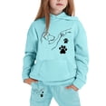 thumbnail image 3 of Kiijoy Little Girls Outfits Cartoon Dog Print Hoodie Joggers Set Kids Sweatsuit, 3 of 3