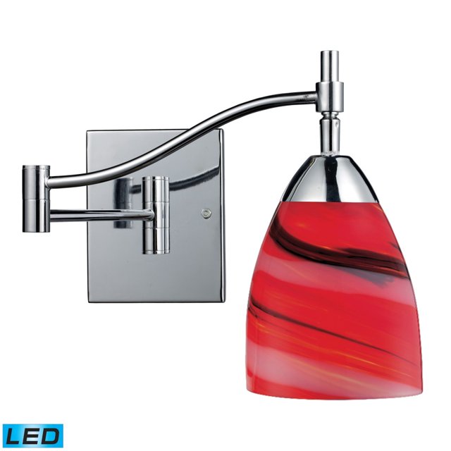 ElkGroup International 10151/1PC-CY-LED Celina 1-Light Swingarm In Polished Chrome And Candy Glass - LED