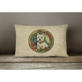 thumbnail image 2 of Westie Christmas Flowers Throw Pillow 12 in x 16 in, 2 of 4