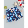 thumbnail image 3 of Bagilaanoe Toddler Baby Boys Swim Trunks Print Elastic Waist Swimming Shorts 6M 12M 18M 24M 3T 4T Kids Bathing Suit Swimsuit Swimwear, 3 of 9