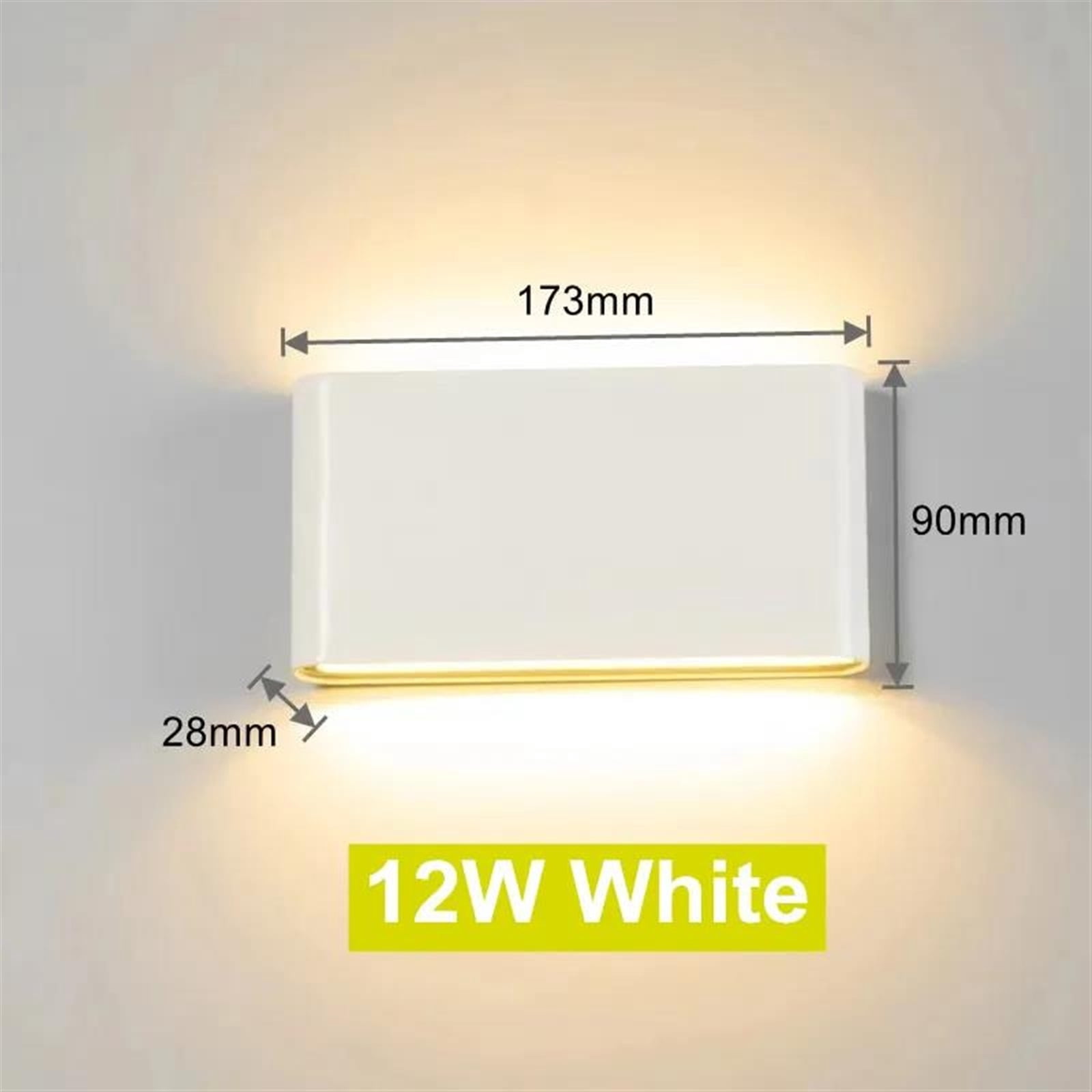 Indoor Bedroom Living Room Stairs Wall Light Outdoor Waterproof Garden Lighting Aluminum 6W 12W Wall Lamp